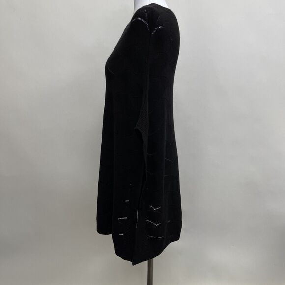 Black Pepper Women's Poncho Cowl Scoop Neckline Sweater Small Medium Black - Picture 4 of 10